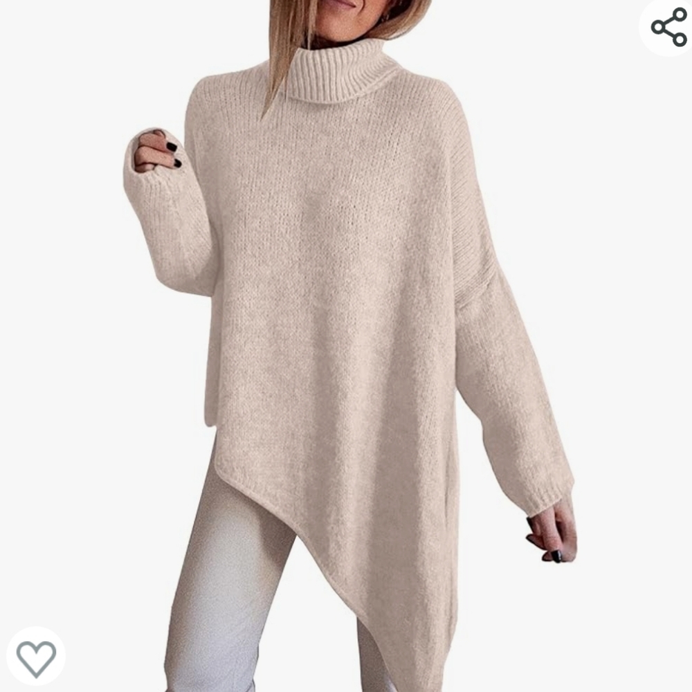 Asymmetrical Chunky Oversize Sweater